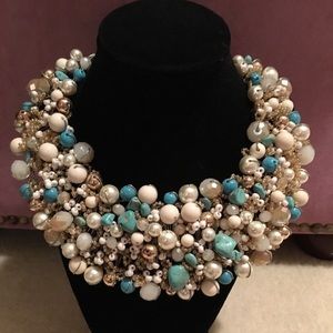 Beautiful Blue/White Wrap Around Neckless.